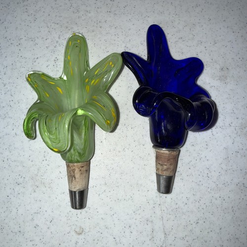 Hand blown glass wine stoppers - hand,