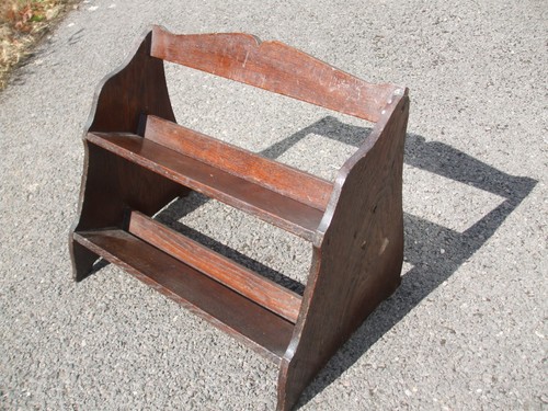 Antique oak double decker book - double-decker,