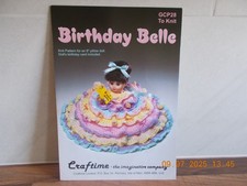 New Original Craftime Birthday Belle 8" Pillow Doll  Knitting  Pattern Gcp28