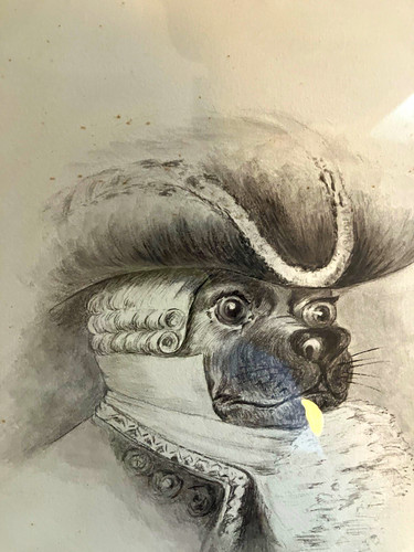 Wonderful dressed dog pencil