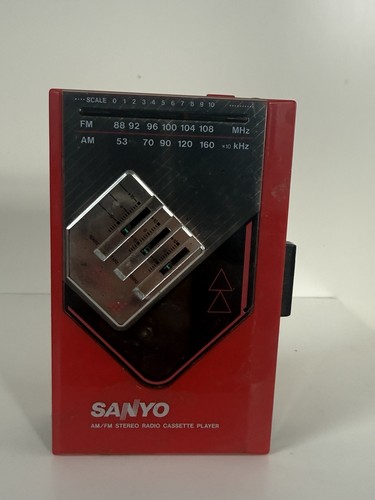 Vintage sanyo mgr77 red fm - sanyo,