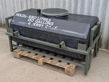 British Army - Large Water Bowser Tank 680 Ltr with Frame - Sankey - Land Rover