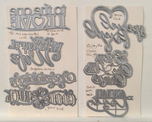 Mixed die set sentiments 9 - sentiments,