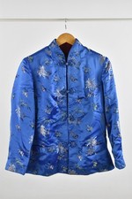 Peony Brand Shanghai China Jacket Loop & Eye Reversible Blue & Red Size L