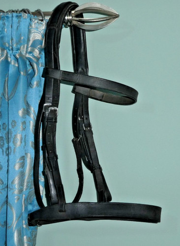 Black leather bridle english - leather,