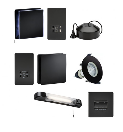 Extractor fan black - black,