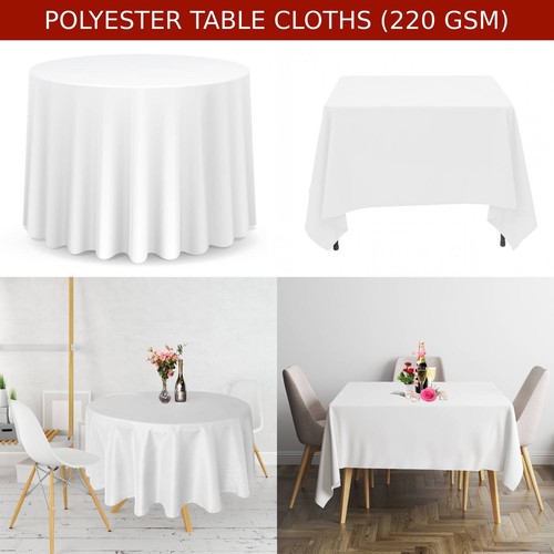 White table cover cloths - table,