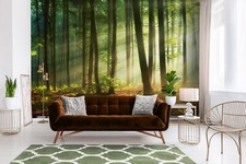 lIVING ROOM photo wallpaper forest trees nature home office wall mural RETURN