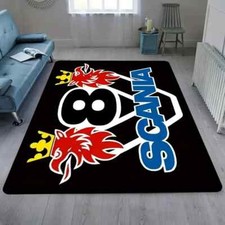 Fleece Scania Logo Print Large Floor Mat