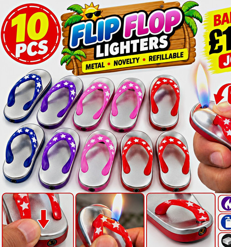 10x flip flop metal - flip,