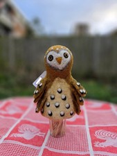 Handmade Felted Owl Egg