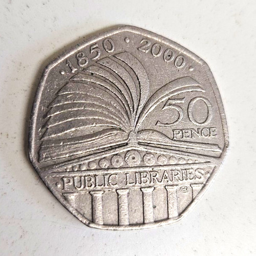 2000 50p coin - uk, public