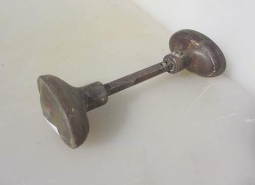 Vintage iron door knobs - iron,