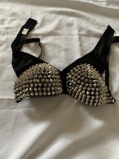 Ladies Black Studded Bra Size