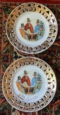 Antique ribbon plates - antique,