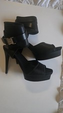 Gucci Black Leather Platform