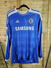 Rare Original Long Sleeve Chelsea 2011/2012 Home Shirt #4 Luiz MEDIUM ADIDAS 