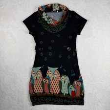 Tenki Owl Print Tunic Dress