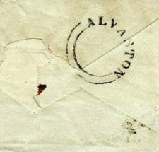 GB Cumberland Cover *ALVASTON* UDC Derby Transit CDS London 1d Red 1850 MZ83