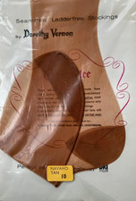 1950 Sz10 M/L GAYGAL Reinforced Heel Toe RHT Vintage Stockings NAVAHO TAN A