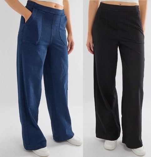 Ladies denim elasticated waist - denim,