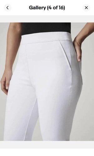 White crop spanx pants kick - spanx,