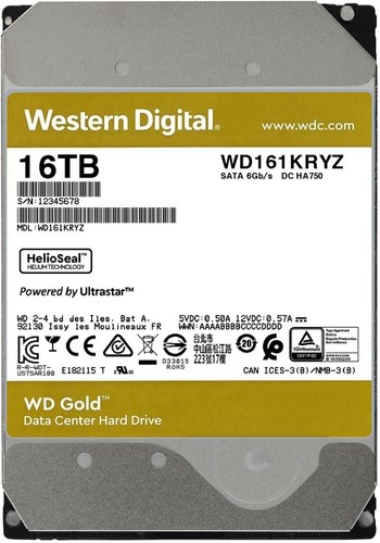 Gold 16tb enterprise hdd - wd,