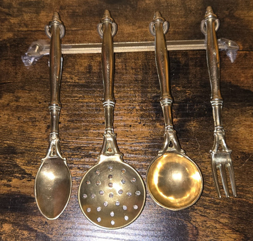 Vintage brass hanging cooking - ,
