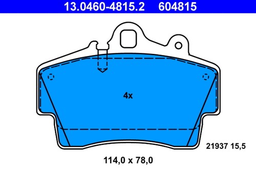 Front brake pad set - front,