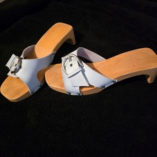 Italian Womens Wooden Orthopedig Clogs Slip on Sandals Size EU 38 UK 5