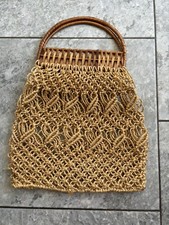Hessian Rope Twine Macrame Knotted Handbag Vintage 70s style