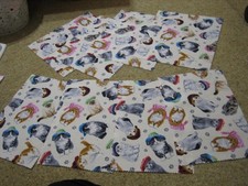 FABRIC REMNANTS  - CATS  ( 8