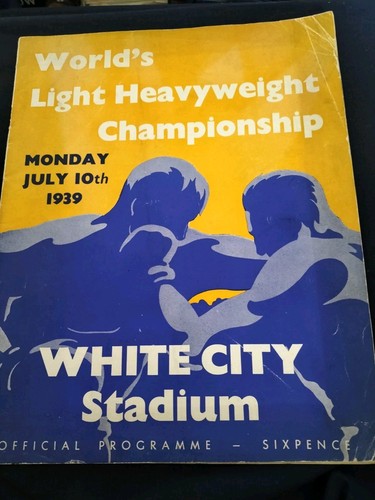 Rare pre war boxing programme - war,