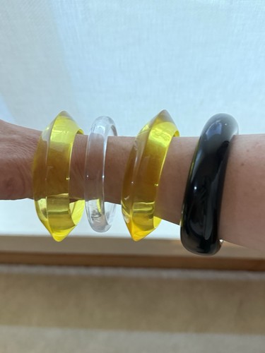 Vintage lucite plastic bangle - vintage,
