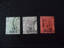Hong Kong 1891 set of 3 surcharges SG48-50 20c/30c-$1-96c in FU condition  