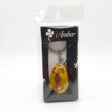 Scorpion amber keyring real - amber,