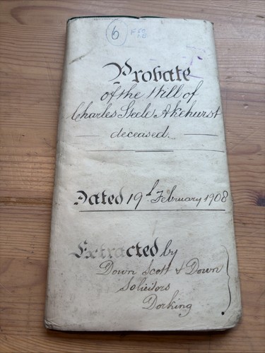 1908 will probate - probate,