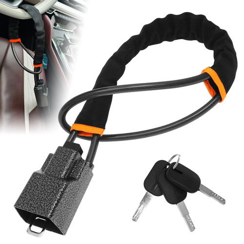 Steering wheel lock seatbelt - steering,