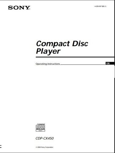 Sony cdp cx450 multidisc - sony, cd