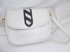 Retro Vintage Japelle by Jane Shilton White with Black Shoulder Bag