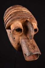 13315 African Old Mumuye Helmet Mask / Helmet Mask Nigeria