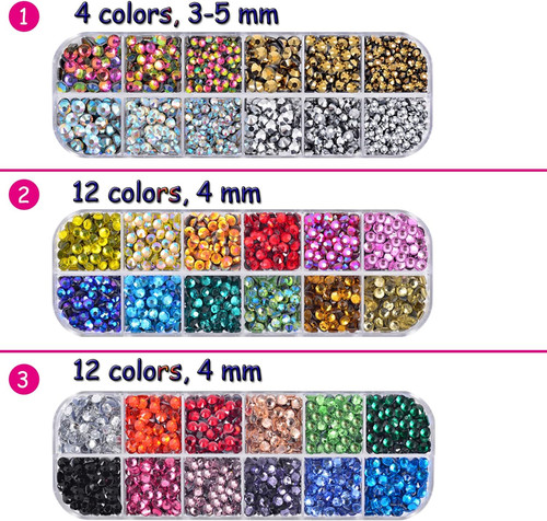 Kit with rhinestones hot - hot, fixed