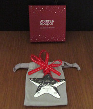 Mamas & Papas Silver Plated Christmas Star Decoration BNIB (Not Dated)