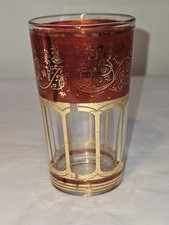 Vintage Turkish Tea Glass. Red
