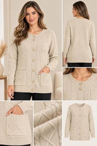 Women cable knit button - women’s,