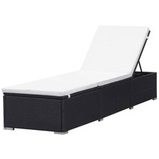 Sun Lounger with Cushion Poly