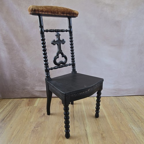 Antique ebonised bobbin turned - antique,