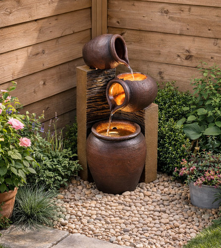 Garden water feature - garden, tipping