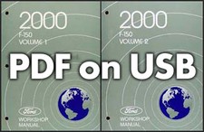 2000 Ford F-150 Shop Manual Set on USB F150 Pickup Truck Service Workshop Repair