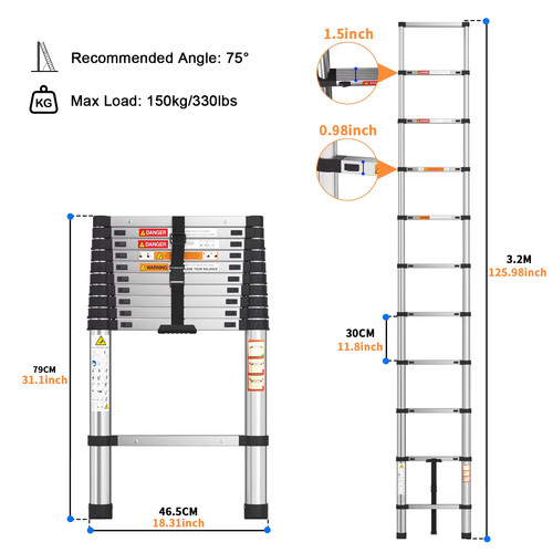 8m heavy duty - 2.6m-3.8m,